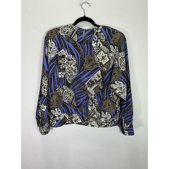 Vintage Coco of California Two-Piece Tiger Abstract Print Size 14 - Picture 4 of 9